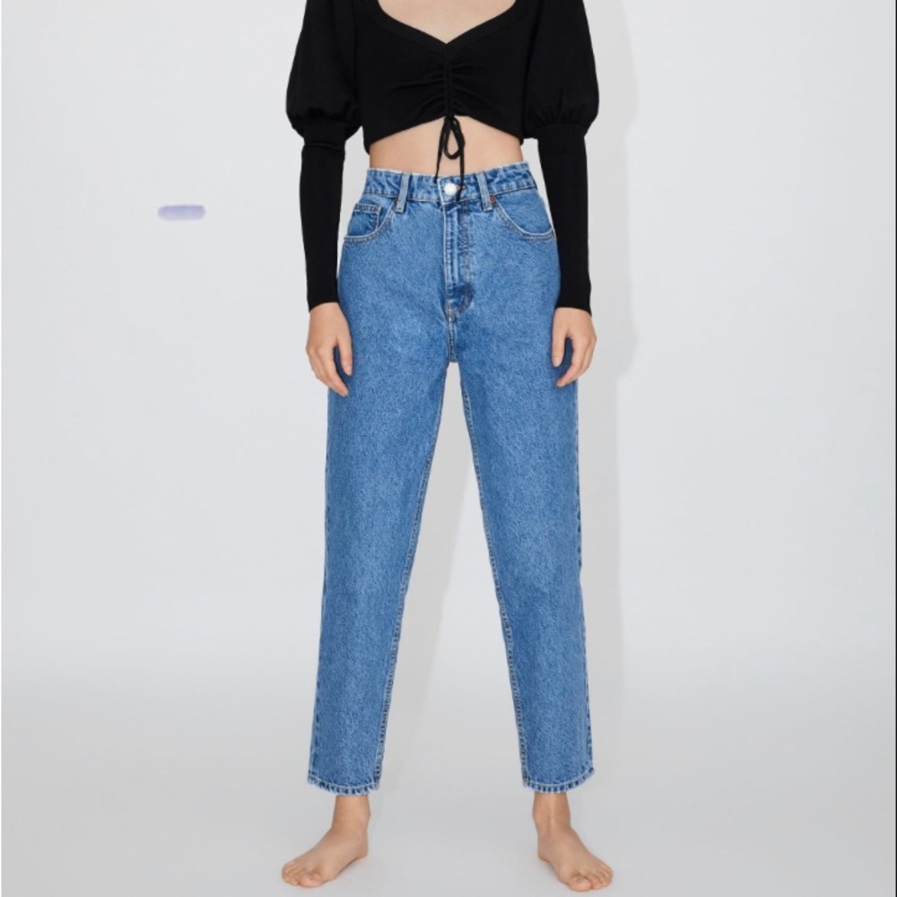 Zara High Waisted Mom Jeans